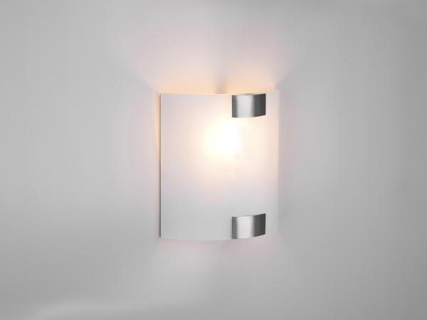 TRIO Leuchten LED Wandleuchte, LED wechselbar, Warmweiß, flach Lampenschirm-e Glas für Treppenaufgang Designklassiker, Ø20cm