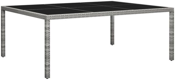 vidaXL Garten-Esstisch Grau 200x150x74 cm Poly Rattan 46130