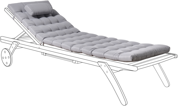 Liegenauflage CESANA PREMIUM Hellgrau