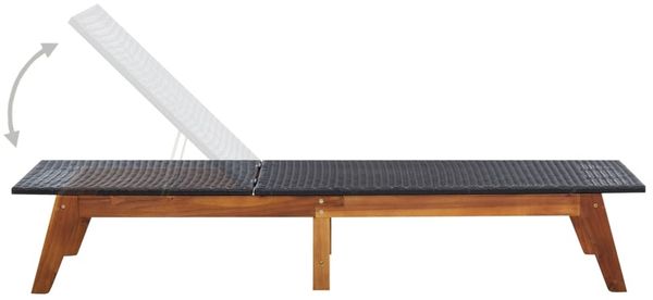 vidaXL Sonnenliege mit Tisch Poly Rattan und Massivholz Akazie 45991 Bild 5