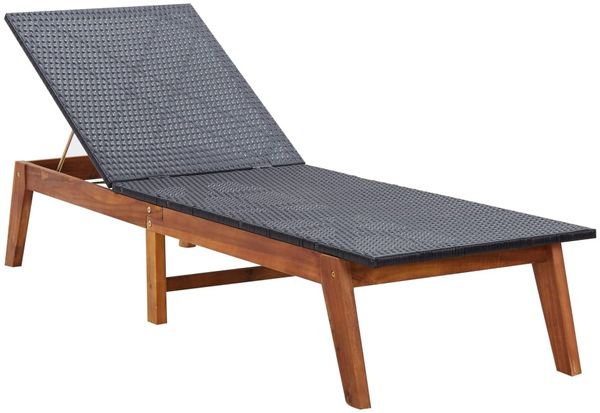 vidaXL Sonnenliege mit Tisch Poly Rattan und Massivholz Akazie 45991 Bild 4