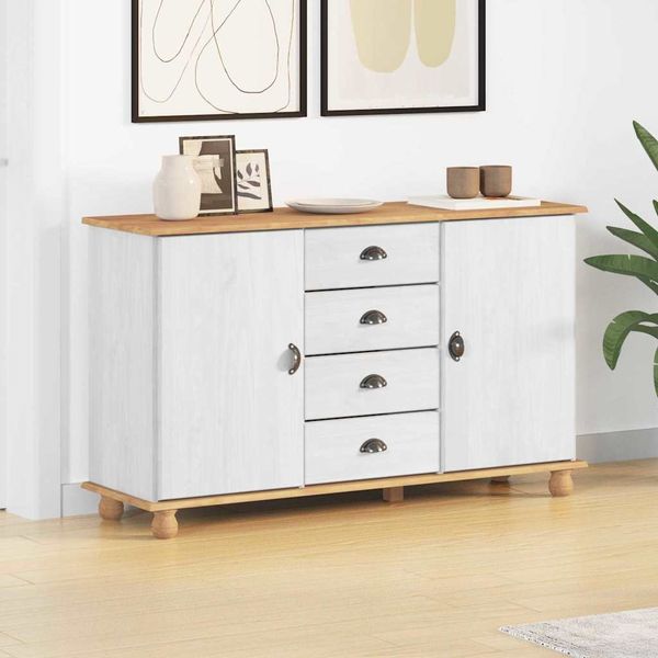 vidaXL Sideboard ASKIM 133,5 x 40 x 79 cm Massivholz Kiefer 4105432