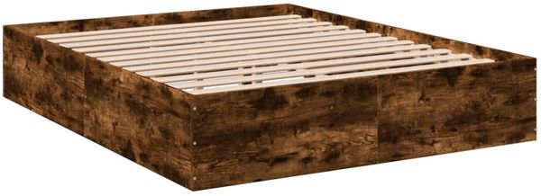 vidaXL Bettgestell Räuchereiche 150x200 cm Holzwerkstoff 3281011 Bild 6