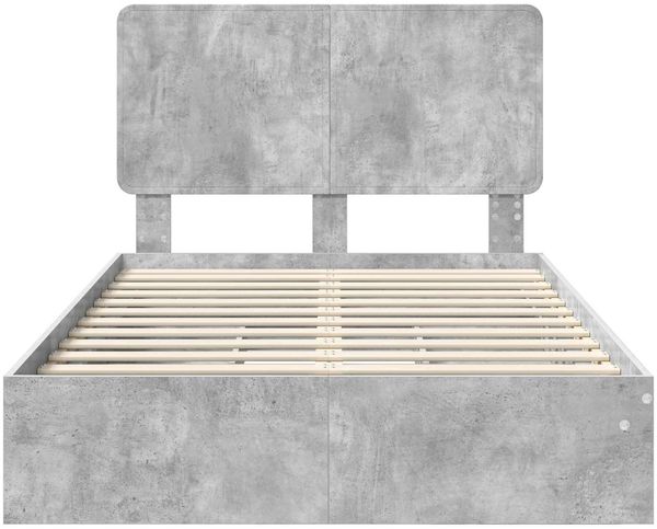 vidaXL Aufbewahrungsbett Beton Grau 135 x 190 cm Holzwerkstoff 3412696 Bild 8