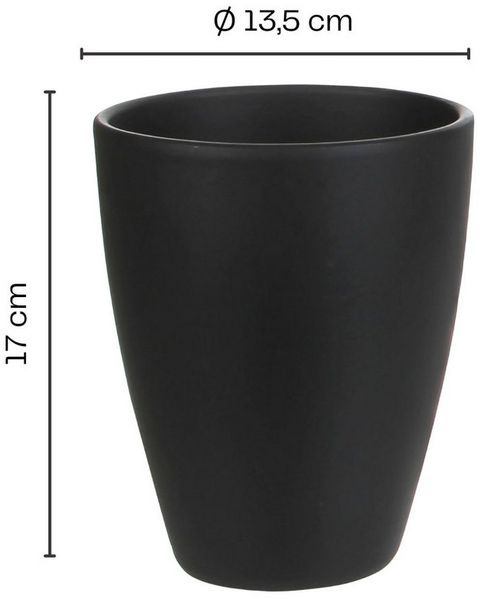 Annastore Übertopf 3 x Orchideentopf aus Keramik - Orchideenübertopf - Blumenübertopf, H 17 cm - Ø 13,5 cm