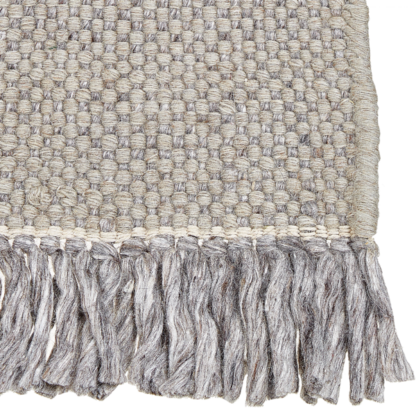 Teppich Wolle grau 80 x 150 cm Kurzflor TEKELER Bild 5