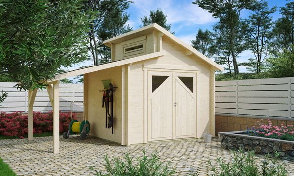 Gartenhaus Varianta 44 A +SD Schwedenrot