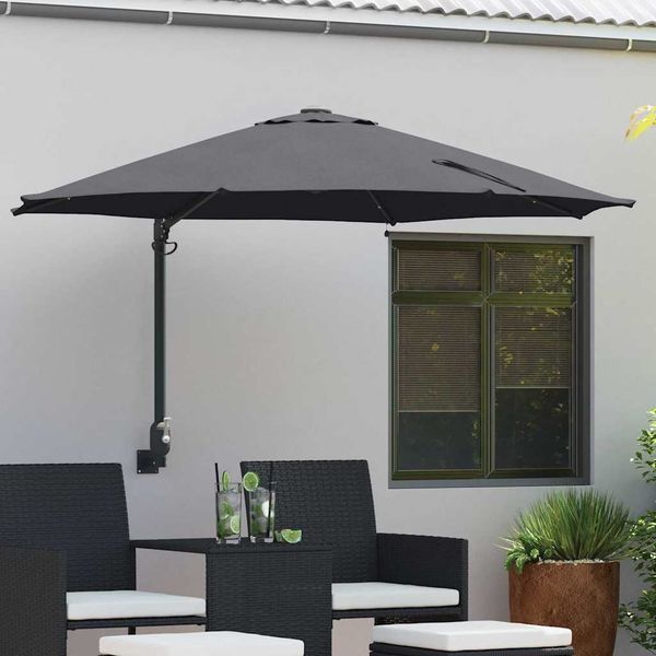 vidaXL Garten-Sonnenschirm Anthrazit 248 x 248 x 148 cm 42003245