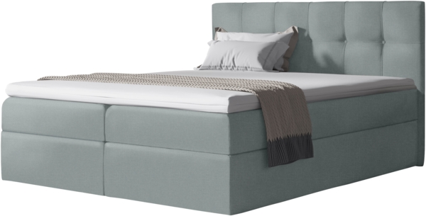 99rooms Cesar Boxspringbett Strukturstoff 160x200 cm Hellgrau Bild 4