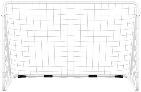 vidaXL Fußballtor mit Netz, Stahl weiß, 180x120 cm Bild 3
