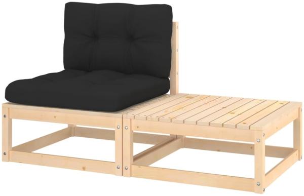 vidaXL 2-tlg. Garten-Lounge-Set mit Kissen Massivholz Kiefer 807295