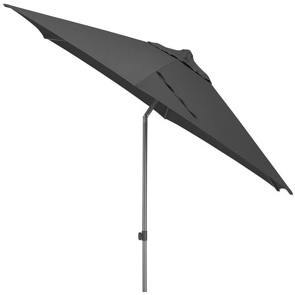 EASY PUSH Schirm Ø 300 cm Aluminium silber / anthrazit