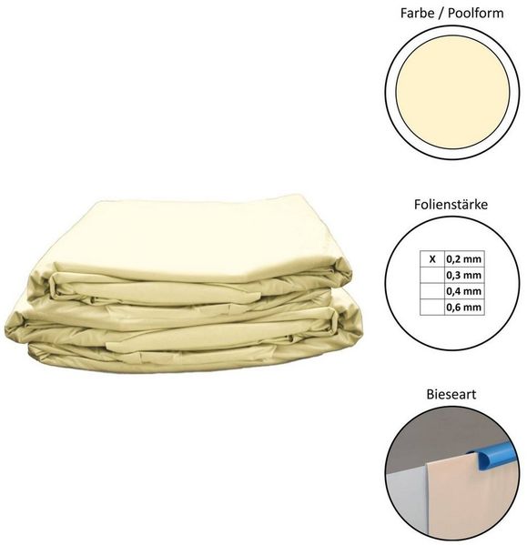 Waterman Poolinnenhülle Poolfolie Ersatzfolie Rundbecken 350x90 cm - Dicke, 0,2 mm Stärke, für rund, (1-St), overlap