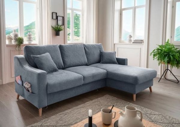 Benformato Ecksofa Valentina mit Bettkasten in verschiedenen Farben erhältlich Mikrofaser