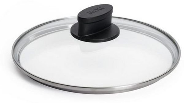 WOLL Eco Lite Sicherheitsglasdeckel Ø 20 cm, gehärtetes Spezialglas mit Edelstahlrand & permanentem Dampfventil, für Eco Lite‑Serie, alle Herdarten inkl. Induktion, spülmaschinen‑ & backofenfest bis ca. 200 °C,