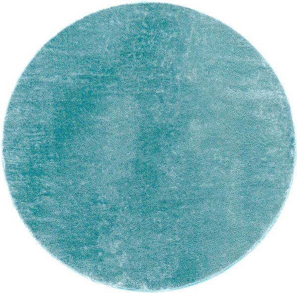 Paco Home Teppich Cadiz 630, rund, Höhe: 14 mm, Kurzflor, Uni-Farben, besonders weich, waschbar, Wohnzimmer