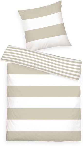 TOM TAILOR HOME Wendebettwäsche SIENA in Gr. 135x200cm, 155x220cm oder 200x220cm, Renforcé, 2 teilig, gestreifte Bettwäsche aus Baumwolle, Bettwäsche mit Wendeoptik
