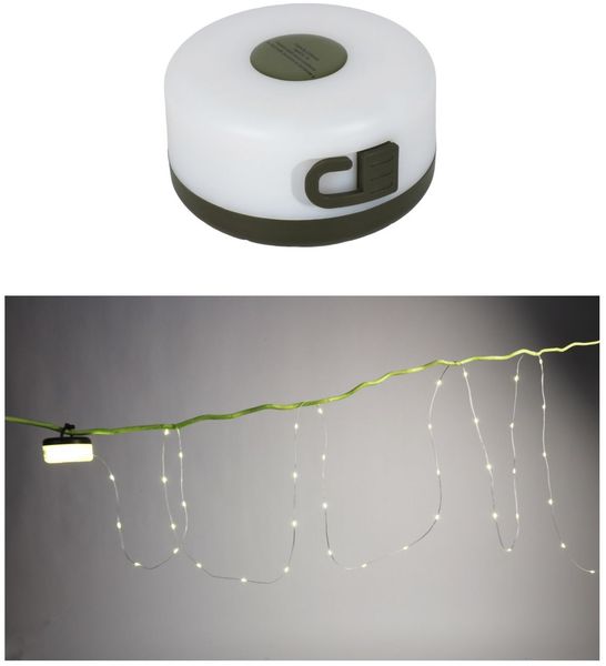 12x Akku Campinglampe mit integrierter LED Lichterkette 8m Warmweiß Taschenlampe Zeltlampe Handlampe Nachtlicht Akkuleuchte Orientierungslicht Nachtlampe