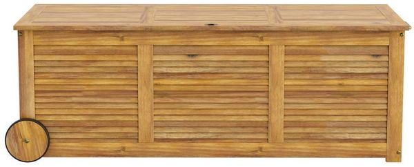 COSTWAY Auflagenbox, 182L, mit wasserdichter Tasche, Rollen & Griff