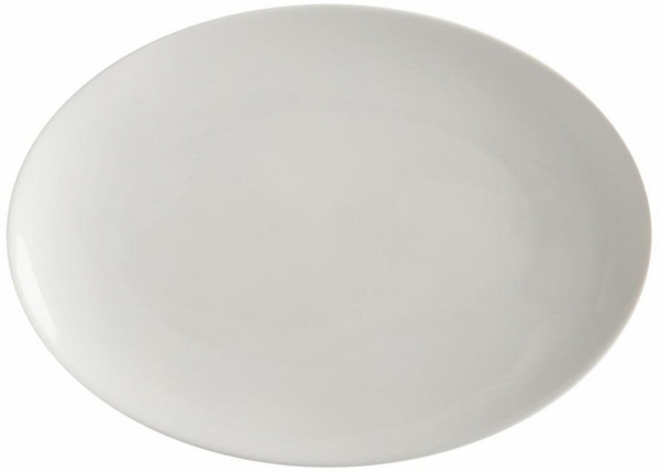 Maxwell & Williams ROUND Platte oval, 30 x 22 cm / White Basics / Servierplatte