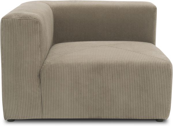 DOMO. collection Polsterecke 800011, Modul-Polstersessel, quadratisch, individuell kombinierbar, Cord, Armsessel, Cocktailsessel, Loungesessel, 108 x 108 x 69 (BxTxH), schlamm