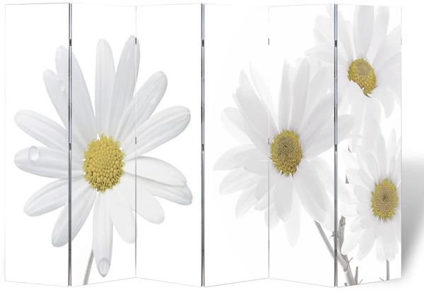 Raumteiler klappbar, Paravent 217x170 cm Blume
