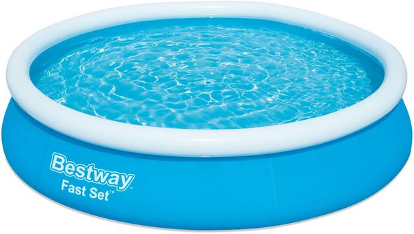 Pool LUKE rund - Kunststoff Blau 76x366x366cm | Aufstellpool Gartenpool