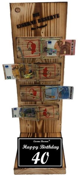 Eiserne Reserve® Geschenkbox Happy Birthday 40 Geburtstag - Eiserne Reserve - Mausefalle Geldgesche