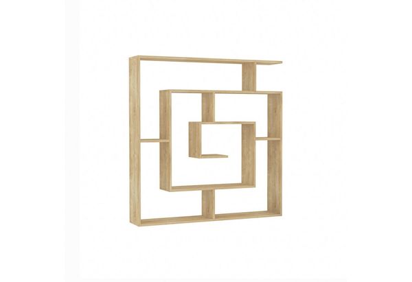 Decortie Bücherregal Labirent, Modernes Bücherregal, Raumtrenner, 125 x 22 x 129 cm
