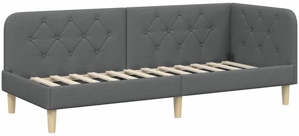 vidaXL Eckbettgestell Dunkelgrau 80 x 200 cm Stoff 3394102 Bild 6