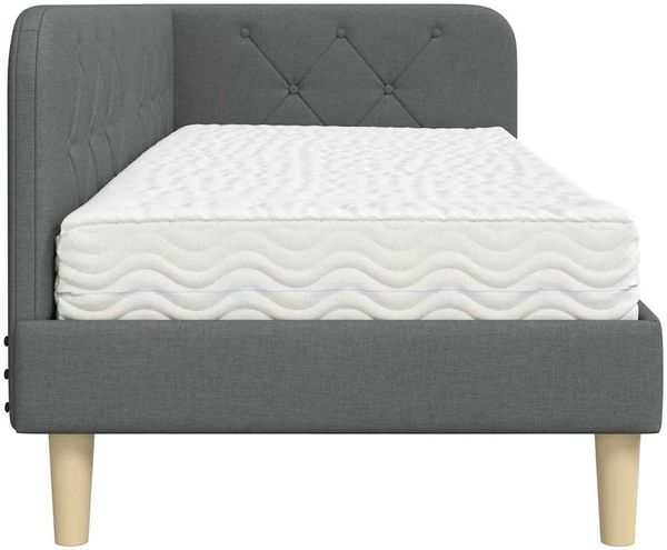 vidaXL Eckbettgestell Dunkelgrau 80 x 200 cm Stoff 3394102 Bild 8