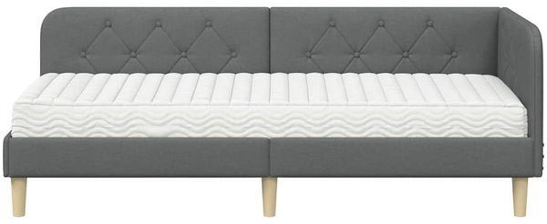 vidaXL Eckbettgestell Dunkelgrau 80 x 200 cm Stoff 3394102 Bild 5