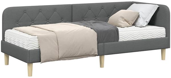 vidaXL Eckbettgestell Dunkelgrau 80 x 200 cm Stoff 3394102 Bild 3
