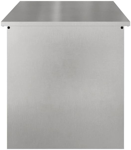 vidaXL Gartenlagerkissenbox Stahl 100 x 50,5 x 50 cm 220 Silber 874564 Bild 7