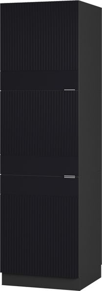Herdumbauschrank Fame-Line Schwarz gestreift 60 cm Vicco