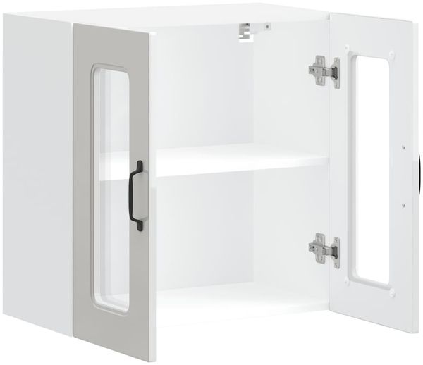 vidaXL Küchen-Hängeschrank mit Glastür Kalmar Hochglanz-Weiß Holzwerkstoff 853669 Bild 6
