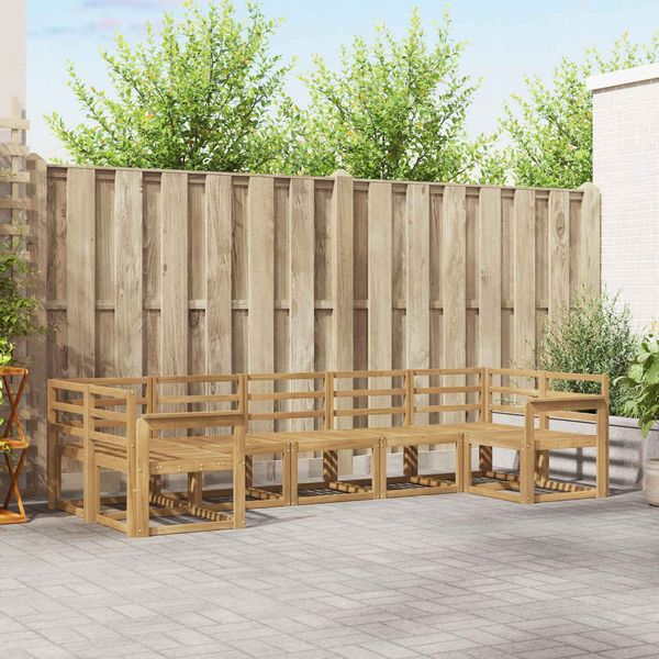 vidaXL Outdoor-Sofagarnitur 7 pcs Weiß Massivholz Akazie 3388143