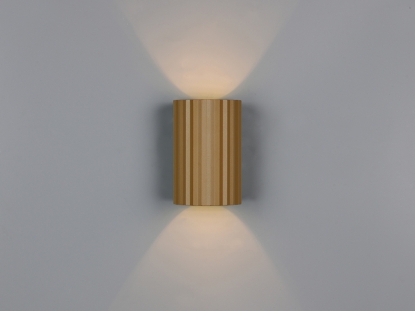 Kleine Wandleuchte IMARIA mit Up and Down Lichteffekt Metall Coffee, Höhe 12cm