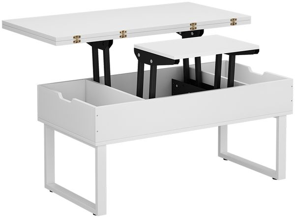 Couchtisch Lifty Weiß 100 x 50 cm mit Liftfunktion Vicco