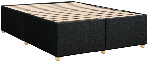 vidaXL Boxspringbett mit Matratze Schwarz 140x190 cm Stoff 3293570 Bild 10