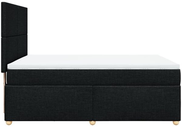 vidaXL Boxspringbett mit Matratze Schwarz 140x190 cm Stoff 3293570 Bild 7