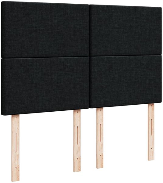 vidaXL Boxspringbett mit Matratze Schwarz 140x190 cm Stoff 3293570 Bild 9