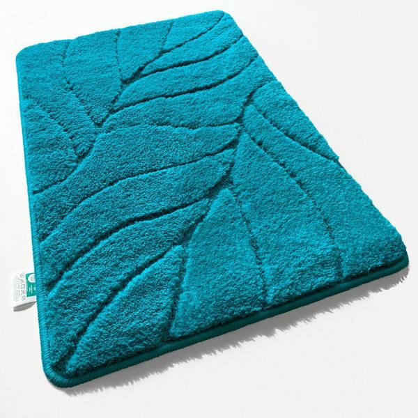 Kubus Duschmatte Elara, Badematte mit Blattstruktur, Polyester, Verschiedene Farben und Größen