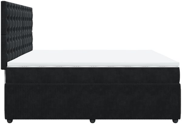 vidaXL Boxspringbett mit Matratze Schwarz 200x200 cm Samt 3292444 Bild 5