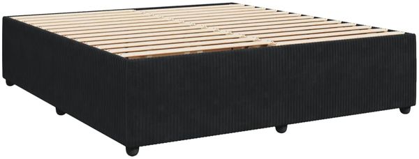 vidaXL Boxspringbett mit Matratze Schwarz 200x200 cm Samt 3292444 Bild 9