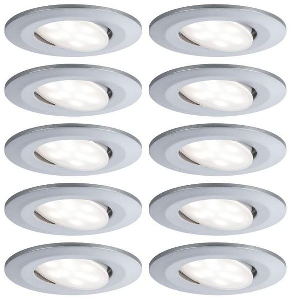 Paulmann No. 99923 Einbauleuchte LED Calla rund 10x6W Chrom matt schwenkbar