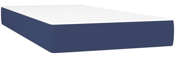 Boxspringbett mit Matratze & LED Stoff Blau 200x200 cm, Härtegrad: H2 [3133027] Bild 6
