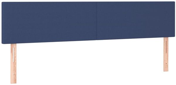 Boxspringbett mit Matratze & LED Stoff Blau 200x200 cm, Härtegrad: H2 [3133027] Bild 7
