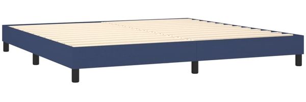 Boxspringbett mit Matratze & LED Stoff Blau 200x200 cm, Härtegrad: H2 [3133027] Bild 5