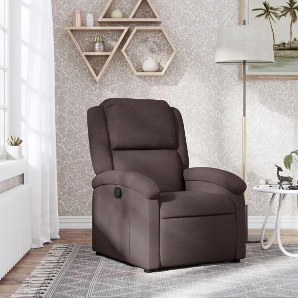 vidaXL Relaxsessel Dunkelbraun Stoff 371756